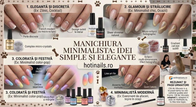 Manichiura minimalista idei simple si elegante
